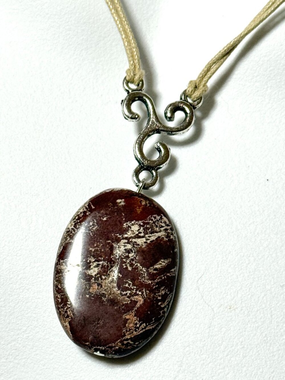 2/$20, Natural Earthy Brecciated Jasper Necklace, Genuine Gemstone Cord Necklace